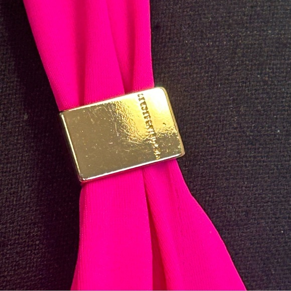 Victoria’s Secret Unforgettable Neon Pink one piece halter swimsuit Sz 36C - Picture 6 of 13